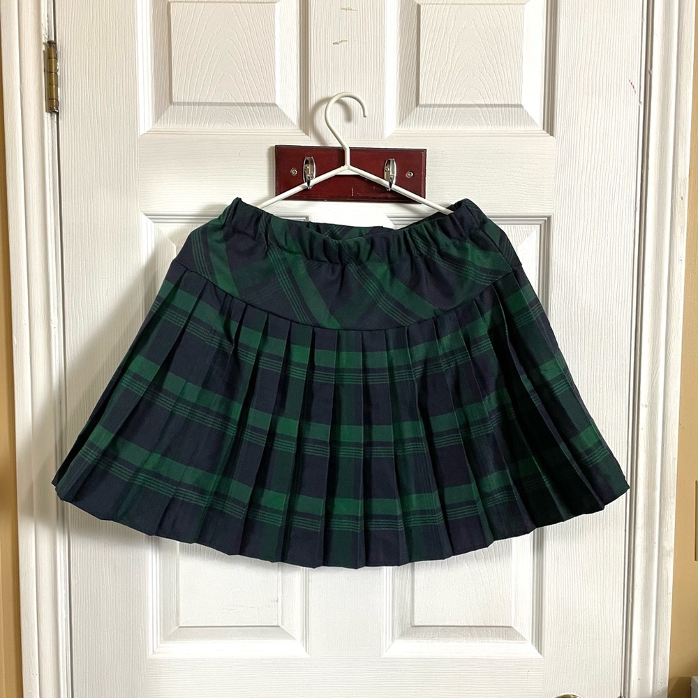Plaid Tartan Green and Black Women's mini skirt